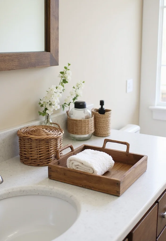 15 Farmhouse Bathroom Ideas With Warm Rustic Charm 4. Farmhouse Style Accessories