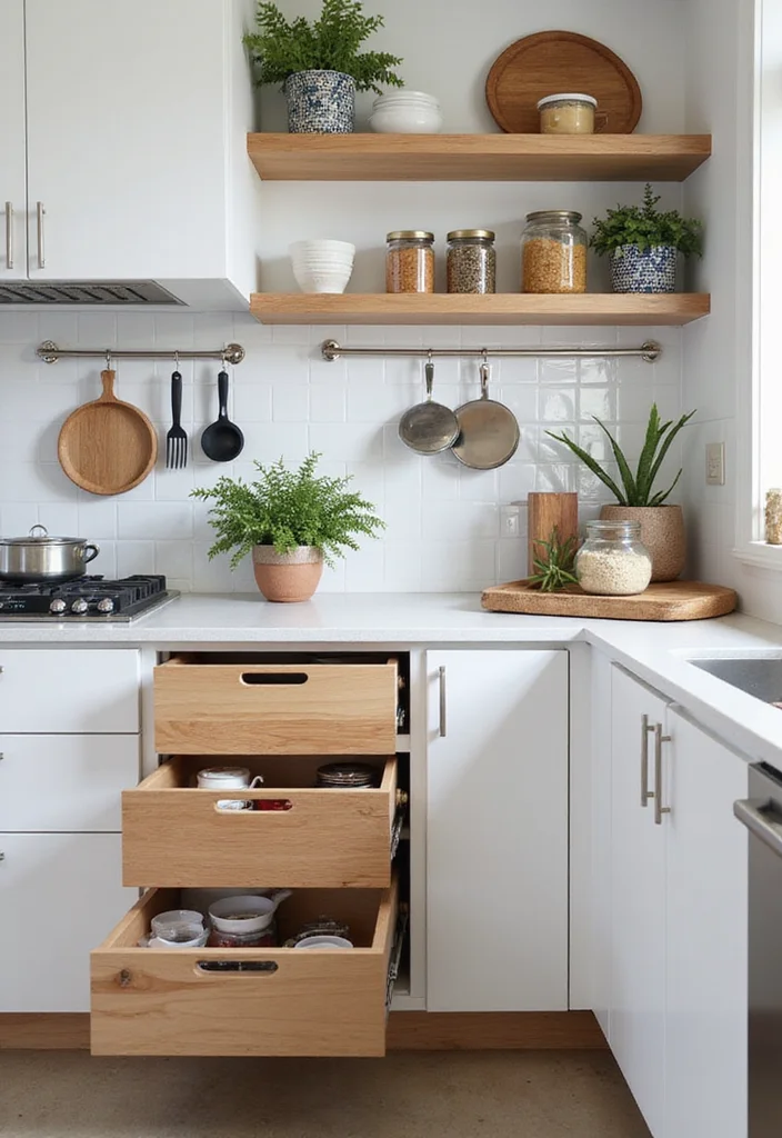 15 Kitchen Ideas Modern for Sleek Lines and Fresh Style 4. Smart Storage Solutions