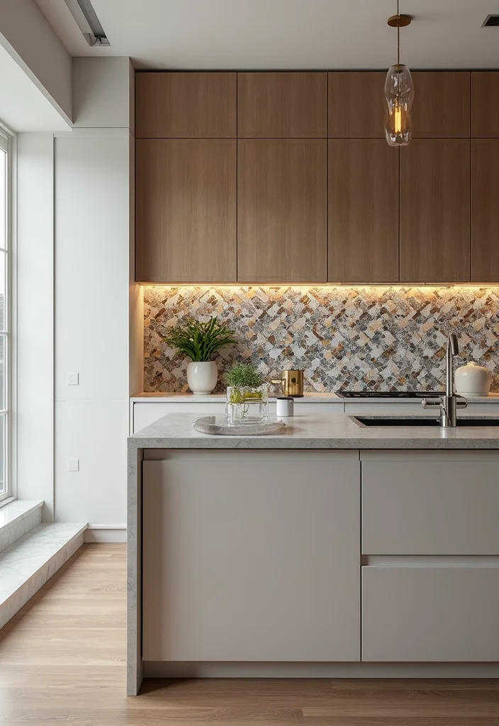 15 Kitchen Ideas Modern for Sleek Lines and Fresh Style 5. Bold Backsplashes