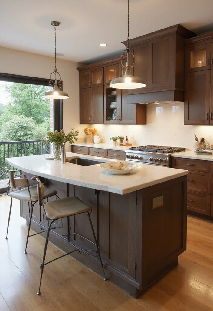 16 Kitchen Ideas With Island for Better Flow and Function 111 16 Kitchen Ideas With Island for Better Flow and Function 11. Curved Island for Flow