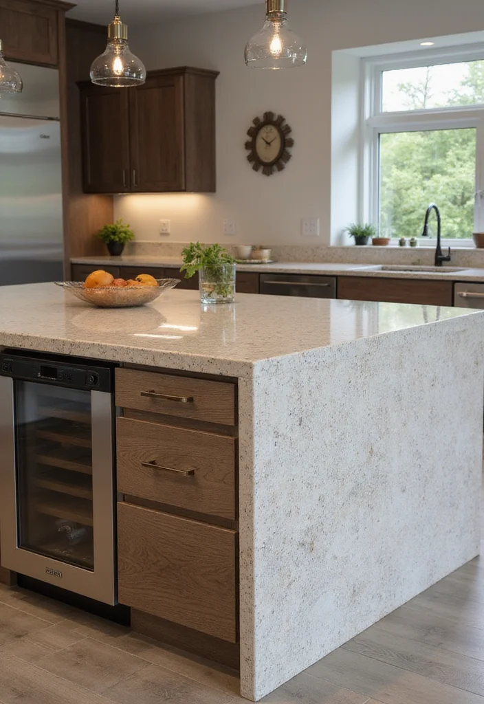 16 Kitchen Ideas With Island for Better Flow and Function 89 16 Kitchen Ideas With Island for Better Flow and Function 9. Textured Material Island