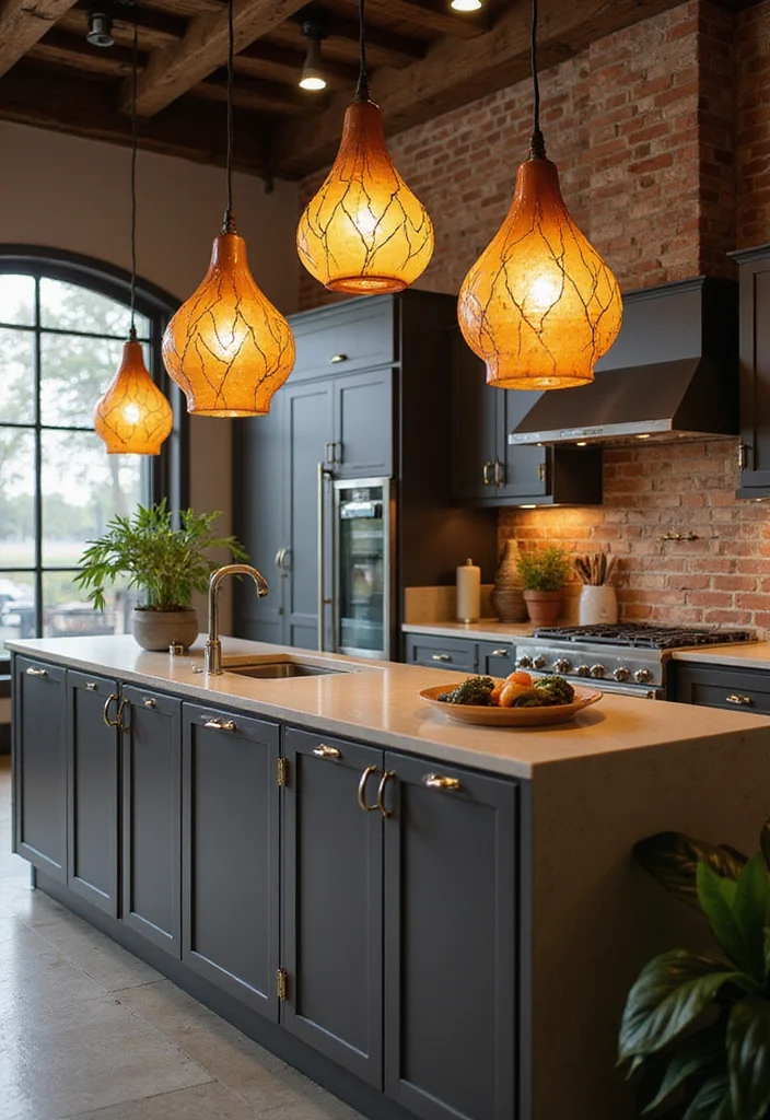 16 Kitchen Lighting Ideas for Brighter More Inviting Spaces 8. Unique Shapes and Designs