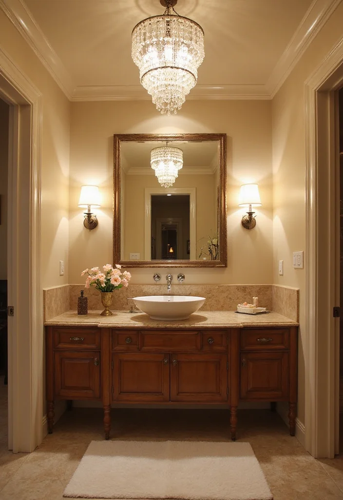 16 Luxury Bathroom Ideas for Elegant Details That Elevate Your Space 3. Luxurious Lighting Fixtures