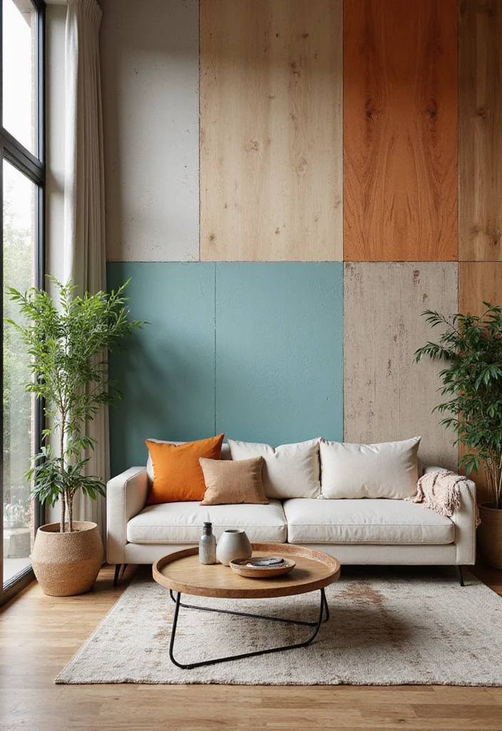 16 Modern Living Room Decor Ideas for Clean Updated Style 14. Colorful Accent Walls