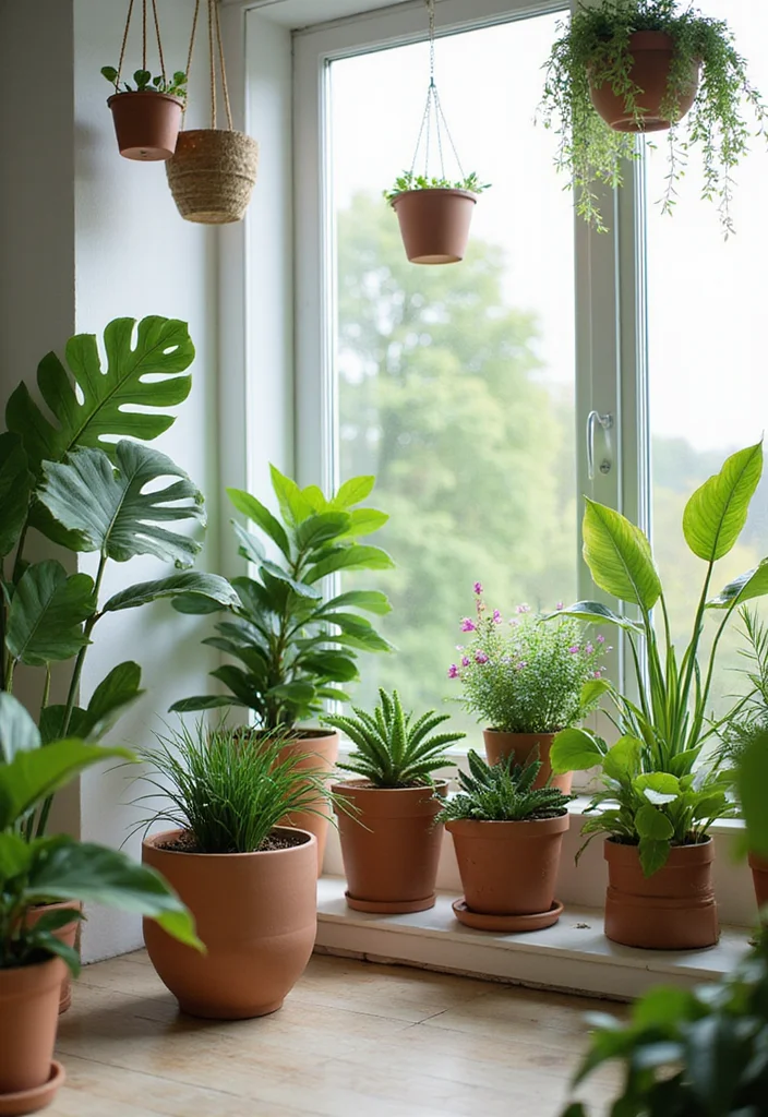 16 Modern Living Room Decor Ideas for Clean Updated Style 4. Indoor Plants for a Touch of Green