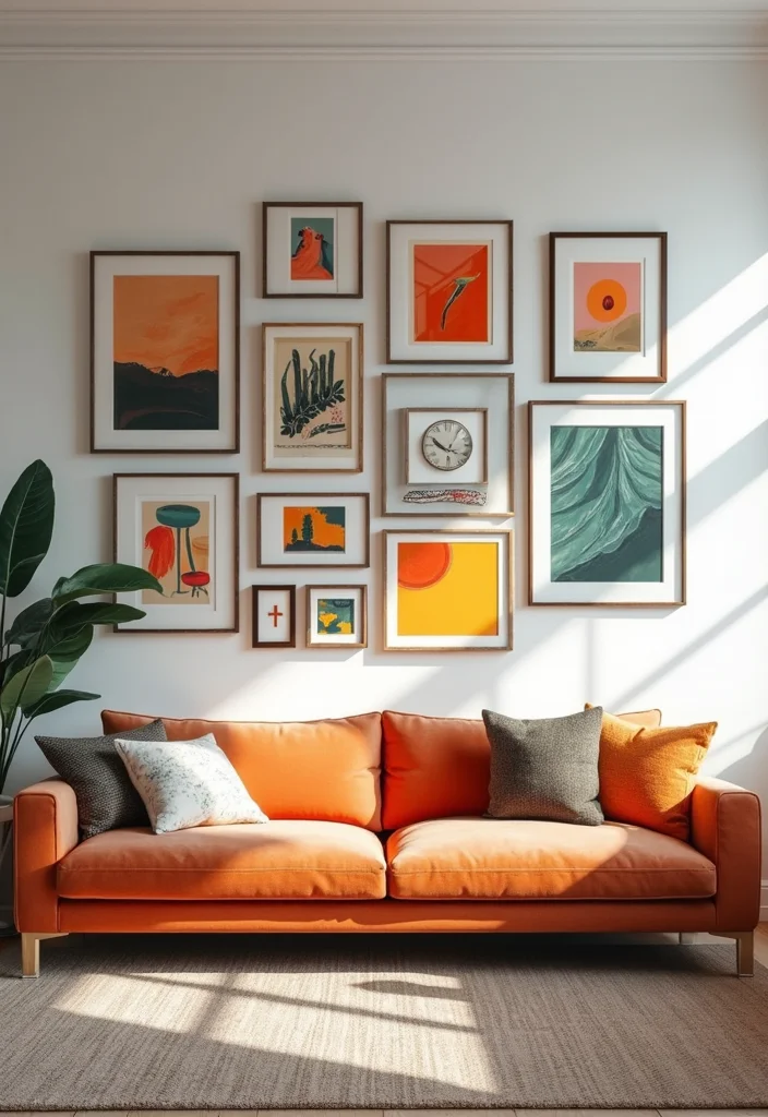 16 Modern Living Room Decor Ideas for Clean Updated Style 7. Artistic Accents