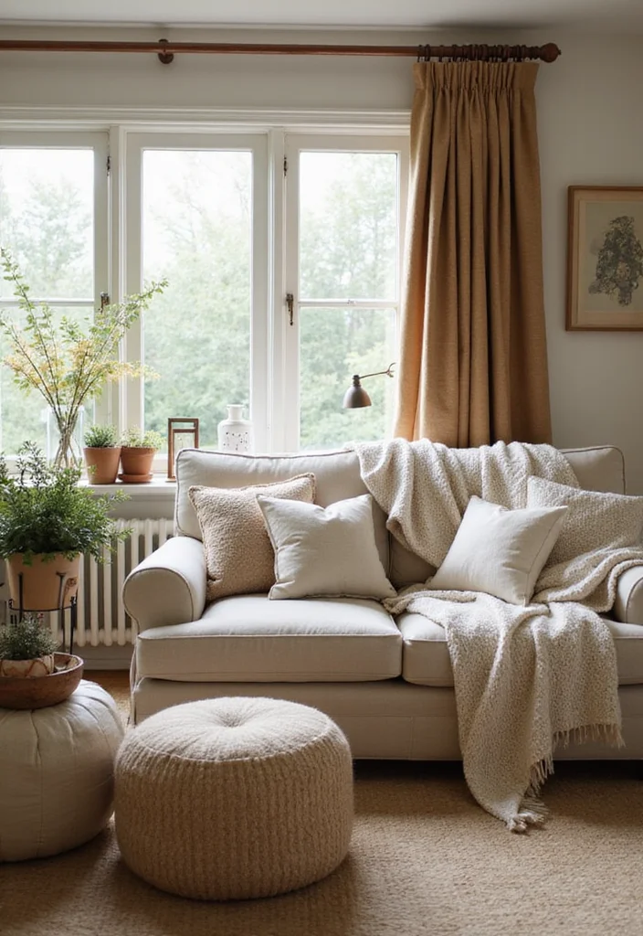 16 Modern Living Room Decor Ideas for Clean Updated Style 8. Eco Friendly Textiles