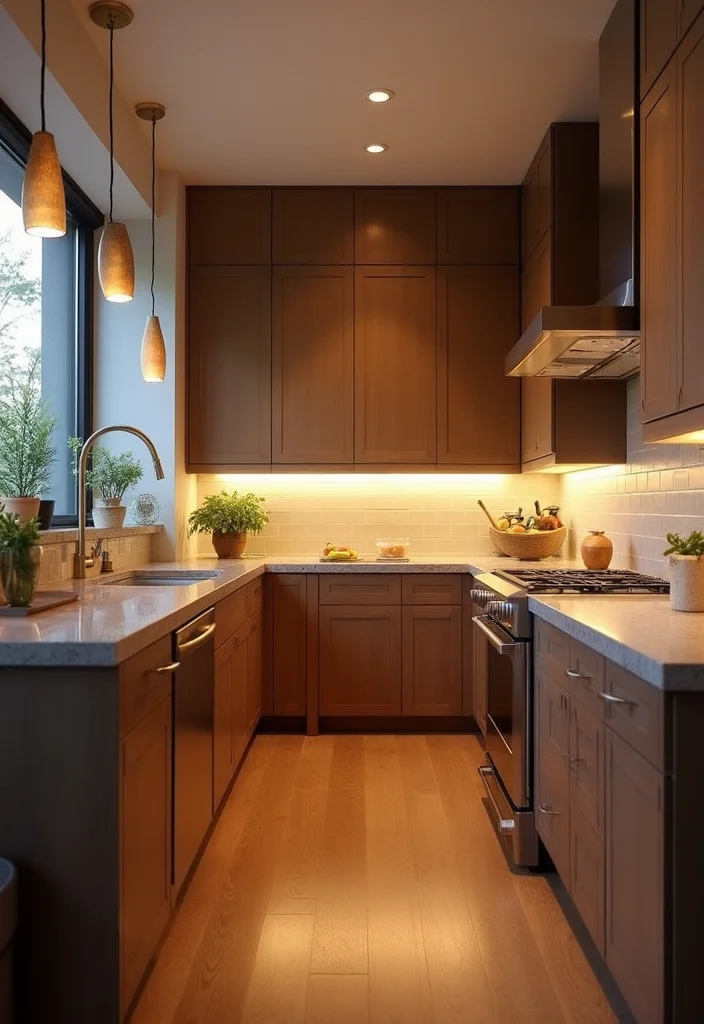 18 Kitchen Remodel Ideas for Modern Efficient Layout 10. Creative Lighting Solutions