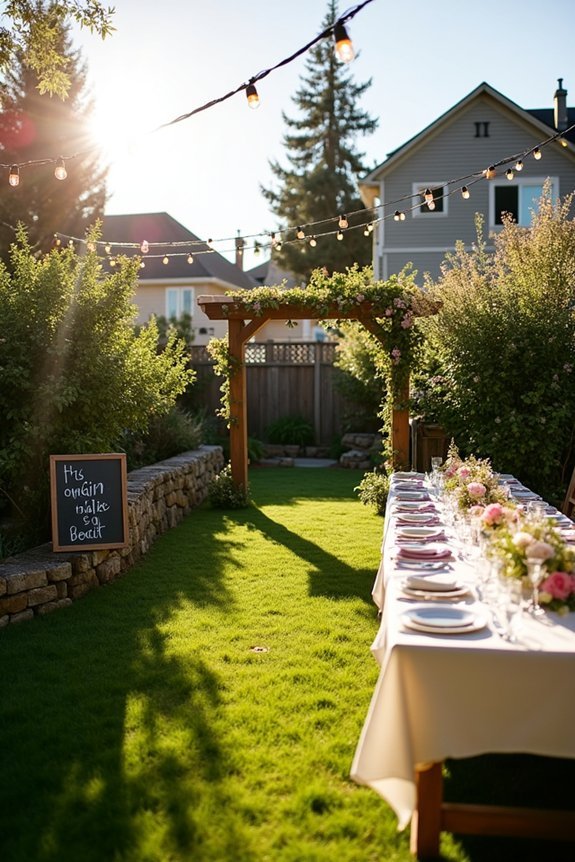 budget permits backyard wedding planning