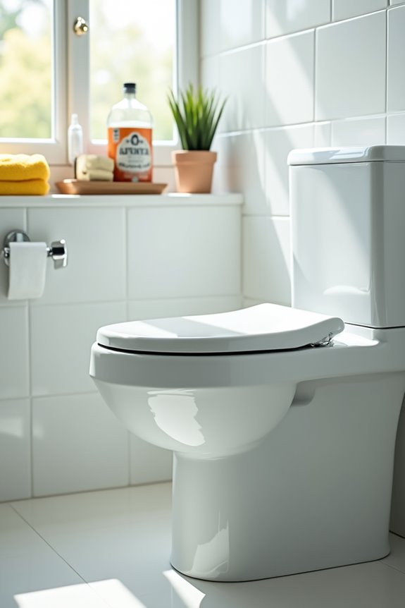 clean toilet beneath hinges thoroughly sanitize