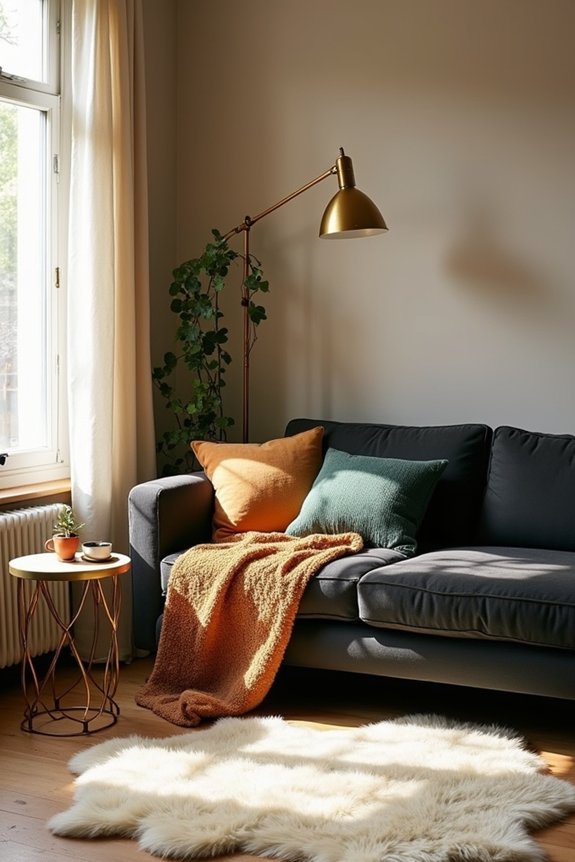 Transform Your Living Room Corner: 7 Decorating Ideas That Work 5 cozy corner with layered rugs