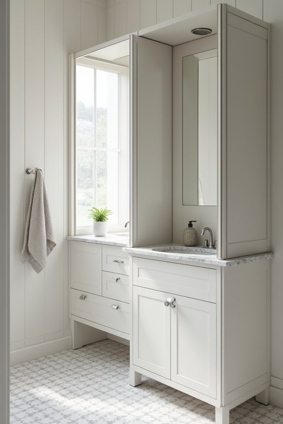 How Deep Should Bathroom Cabinets Be: Sizing Your Space 10 door swings and vanity clearance