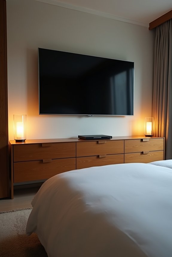 dresser mounted tv height guidance