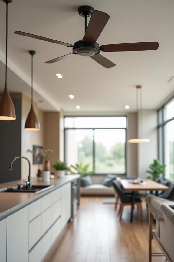 large open plan ceiling fan sizing jjnr8