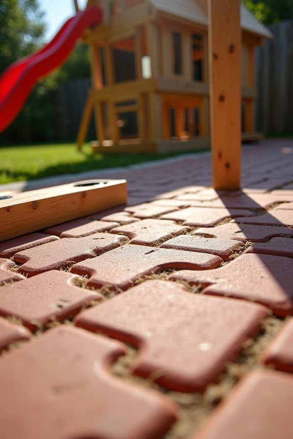 lay safety surfacing and anchors