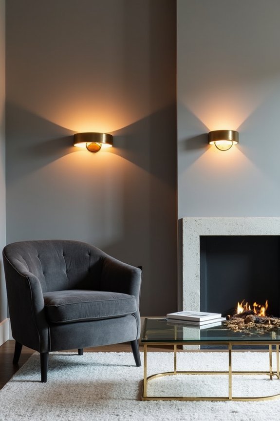 How to Put Wall Sconces in Your Living Room 2 maintain balanced sconce spacing and layers