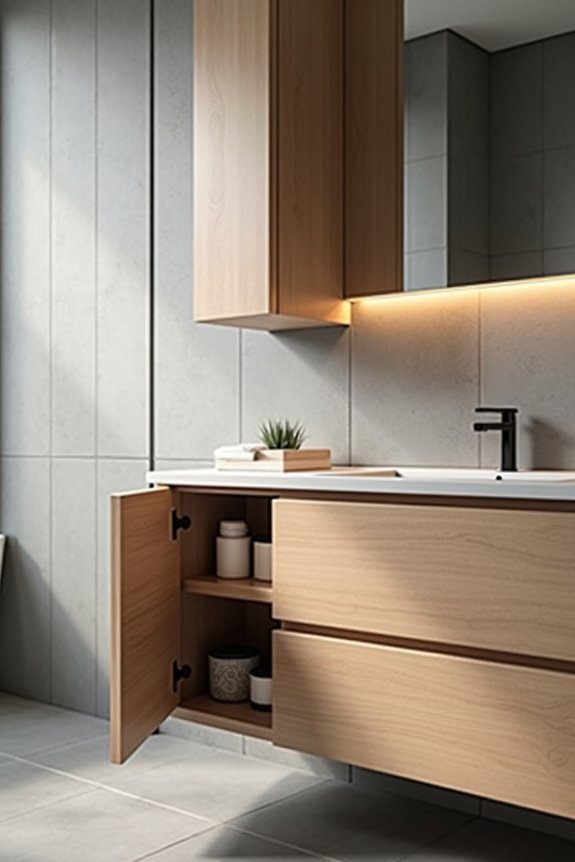 How Deep Should Bathroom Cabinets Be: Sizing Your Space 4 mid depth cabinets 18 20