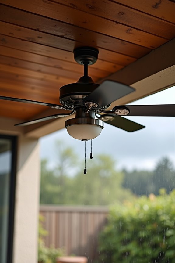 How Much Will Ceiling Fan Installation Cost in 2026? 5 outdoor damp rated fans require weatherproofing and sealing