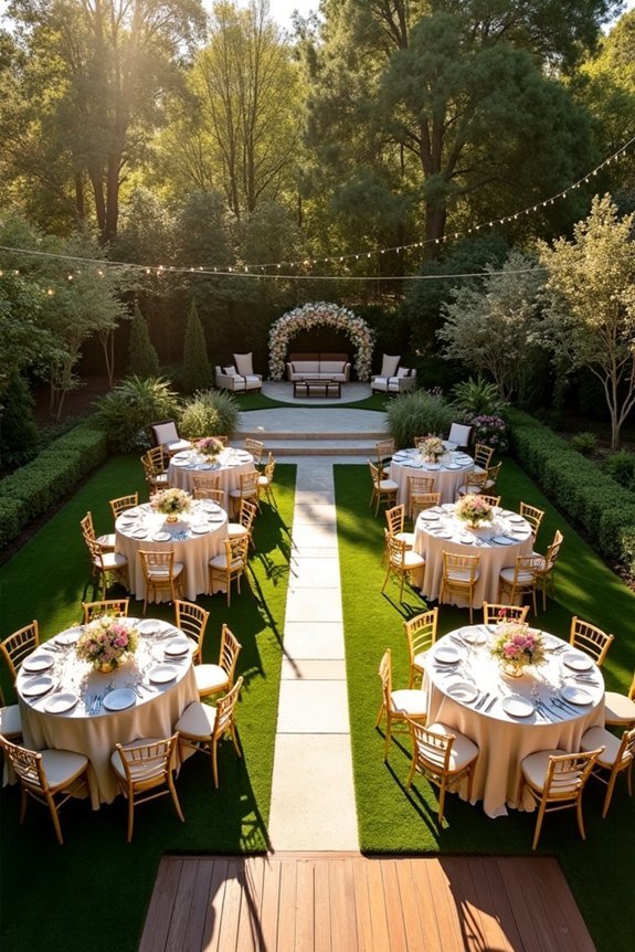 plan guest flow with distinct zones