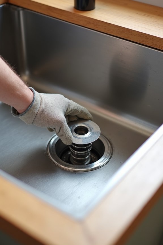 Replace Your Kitchen Sink Drain in 10 Easy Steps 3 plumber s putty flange installed