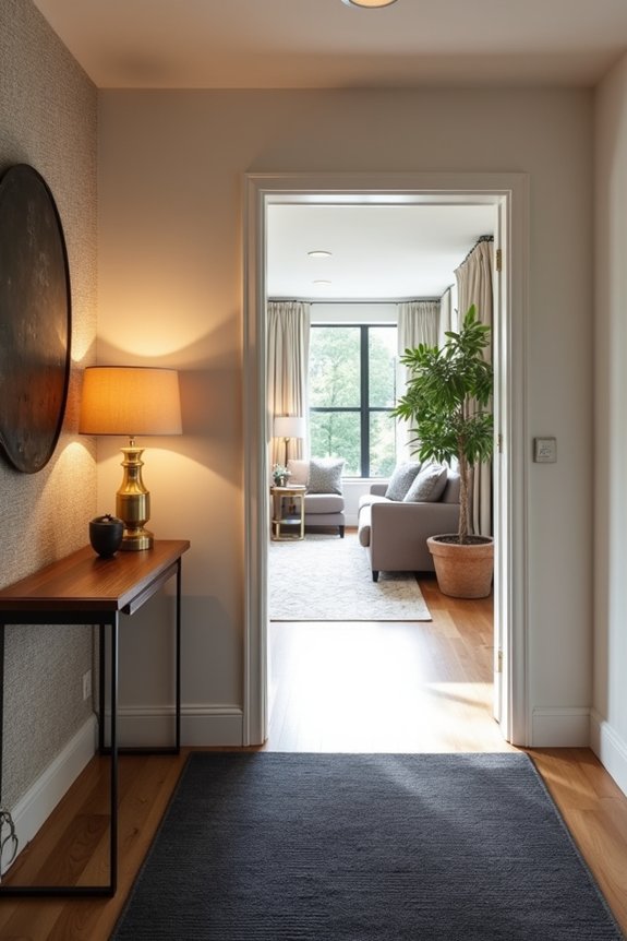How to Create a Foyer in an Open Living Room 4 rug lighting define entryway