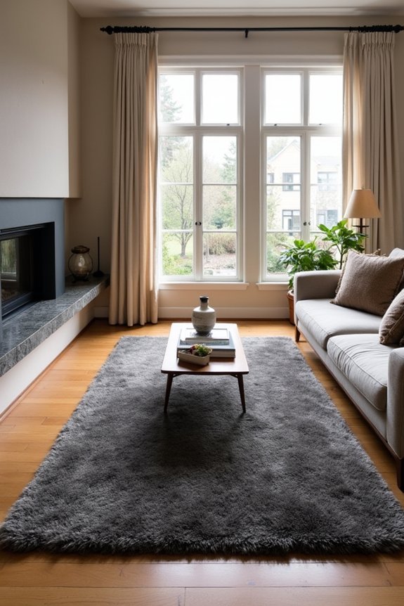 rug placement by room shape