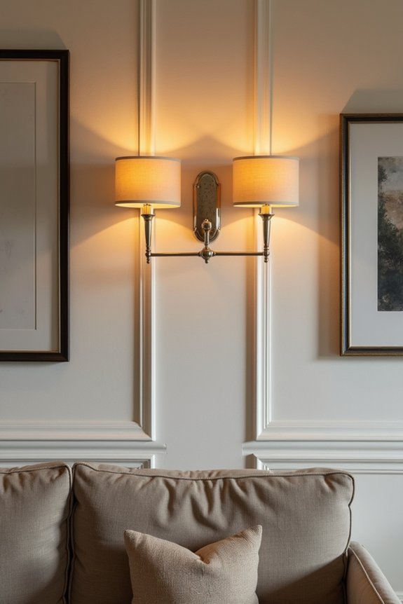 How to Put Wall Sconces in Your Living Room 1 sconces height 60 72 inches
