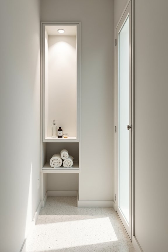 How Deep Should Bathroom Cabinets Be: Sizing Your Space 3 shallow cabinets optimize tight spaces