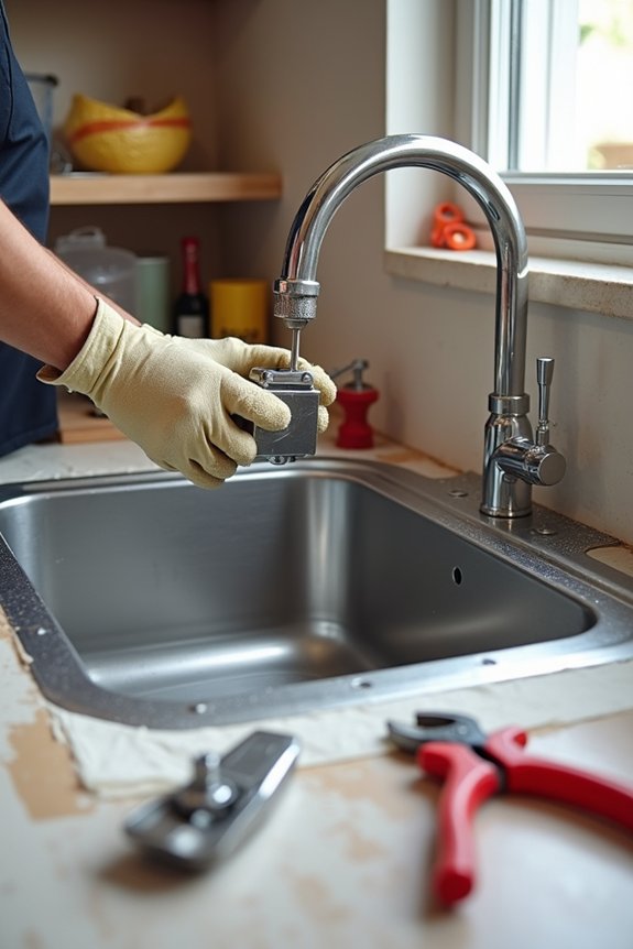 Install a New Kitchen Sink in 10 Steps 1 turn off water protect workspace
