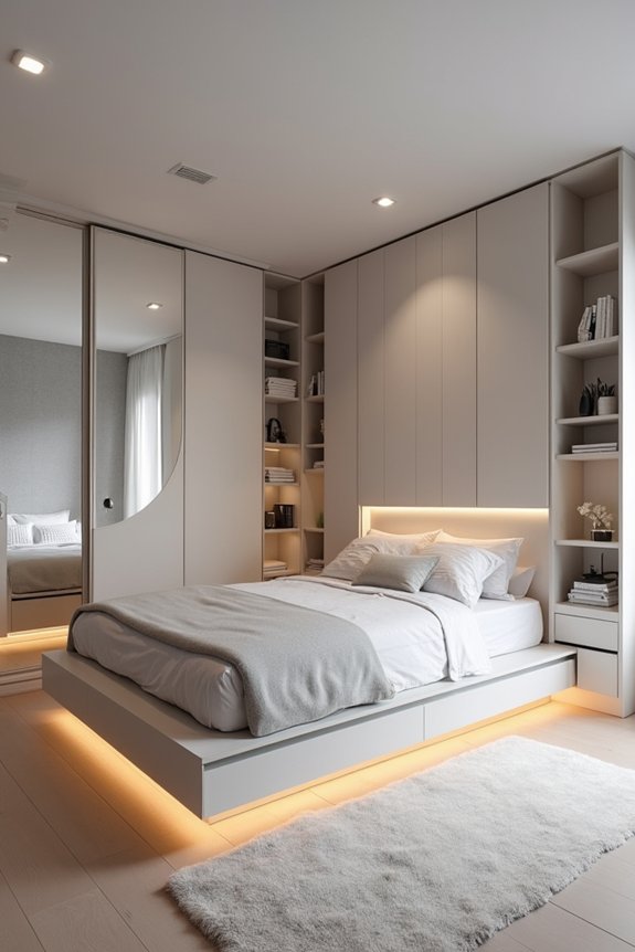 vertical storage expands small bedrooms