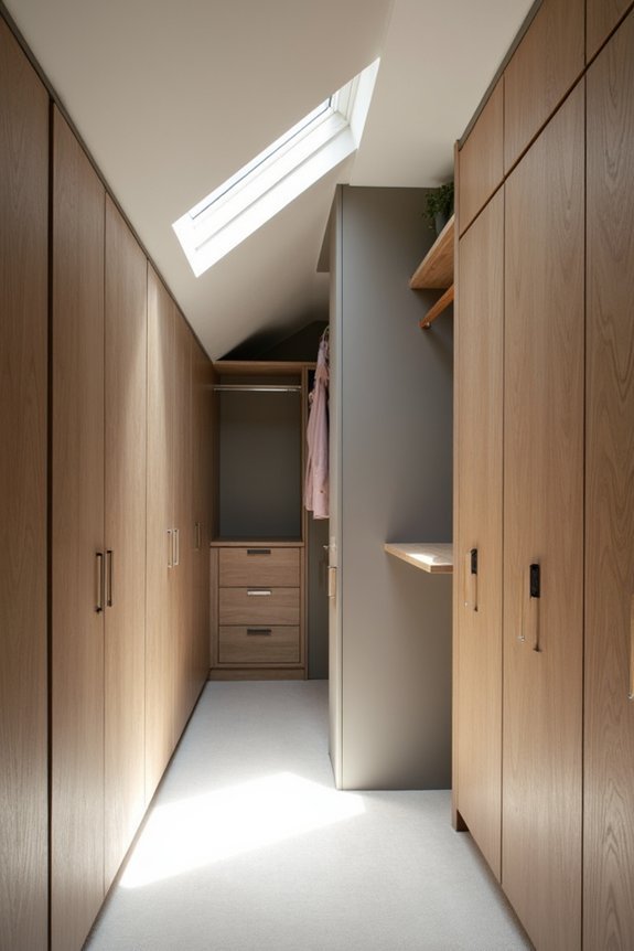 5 Decorating Solutions for Slanted Ceilings in Awkward Spaces 5 wall mounted rails with custom contours